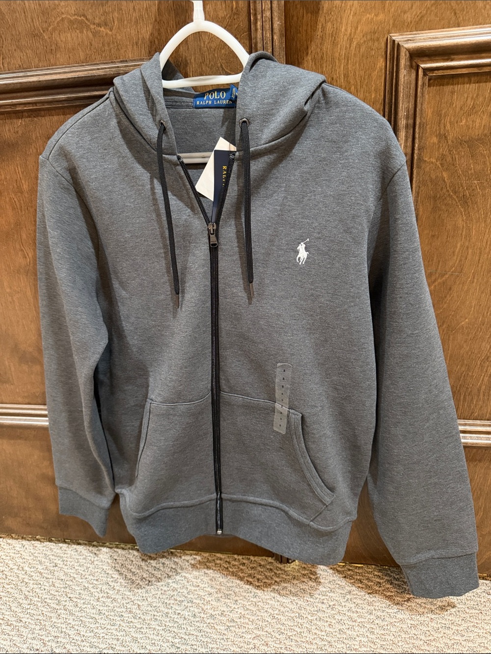 Polo by Ralph Lauren Gray Full-Zip Hoodie Sweatshirt Men’s Small